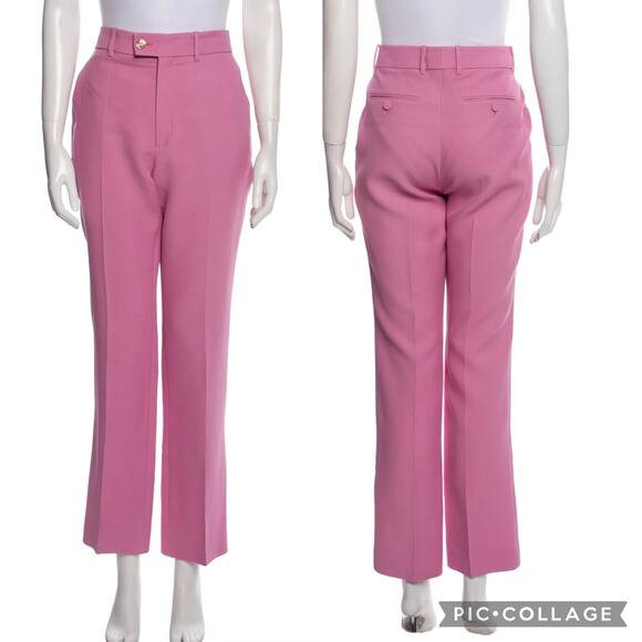 Gucci SP20 Pink Silk Blend Trouser Pants 38 XS - Picture 1 of 10